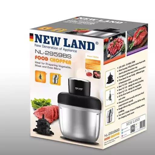 سبزی خرد کن 3 لیتری کاسه ای نیولند مدل chop vegetables NEWLAND NL-2959BS