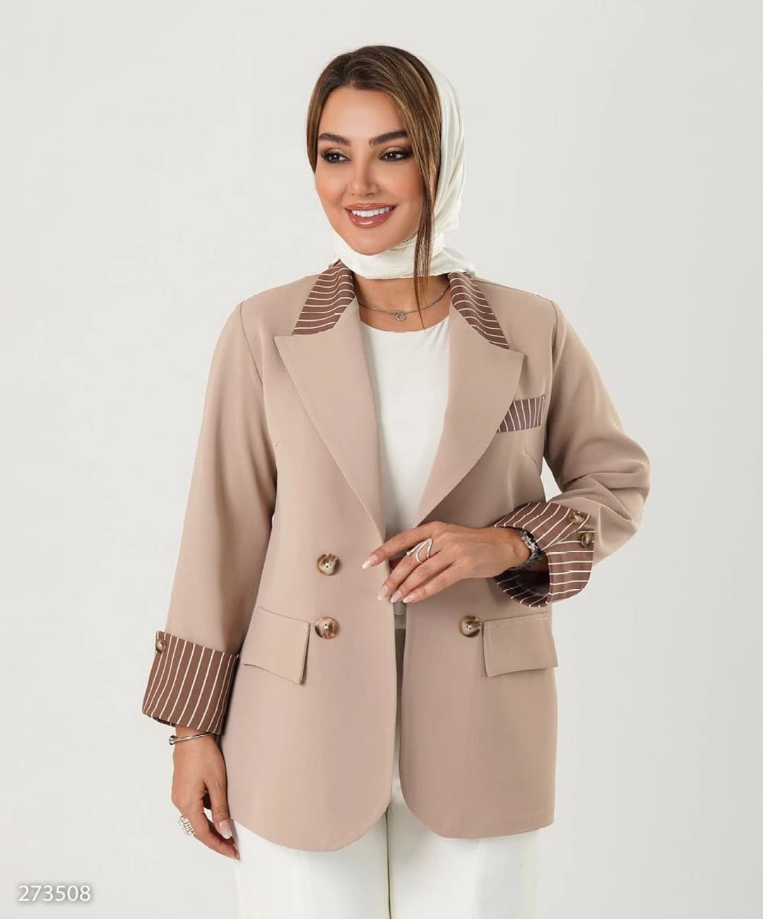 کت آستین و یقه خرجکار مورگان مدل سرمین |کد:1248
