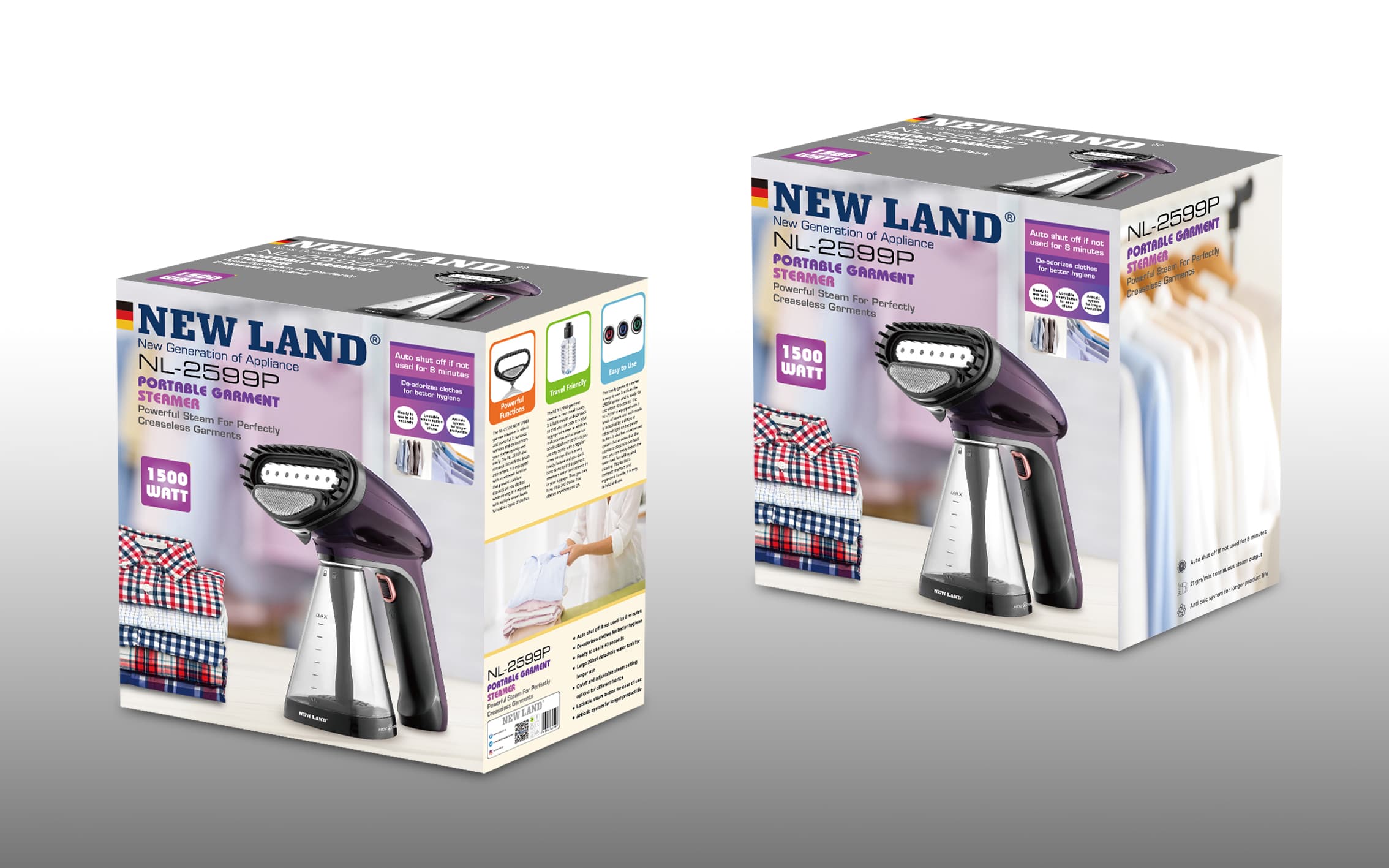 اتو بخار گر ایستاده بدون پایه نیولند Manual steam iron NEWLAND NL-2599P
