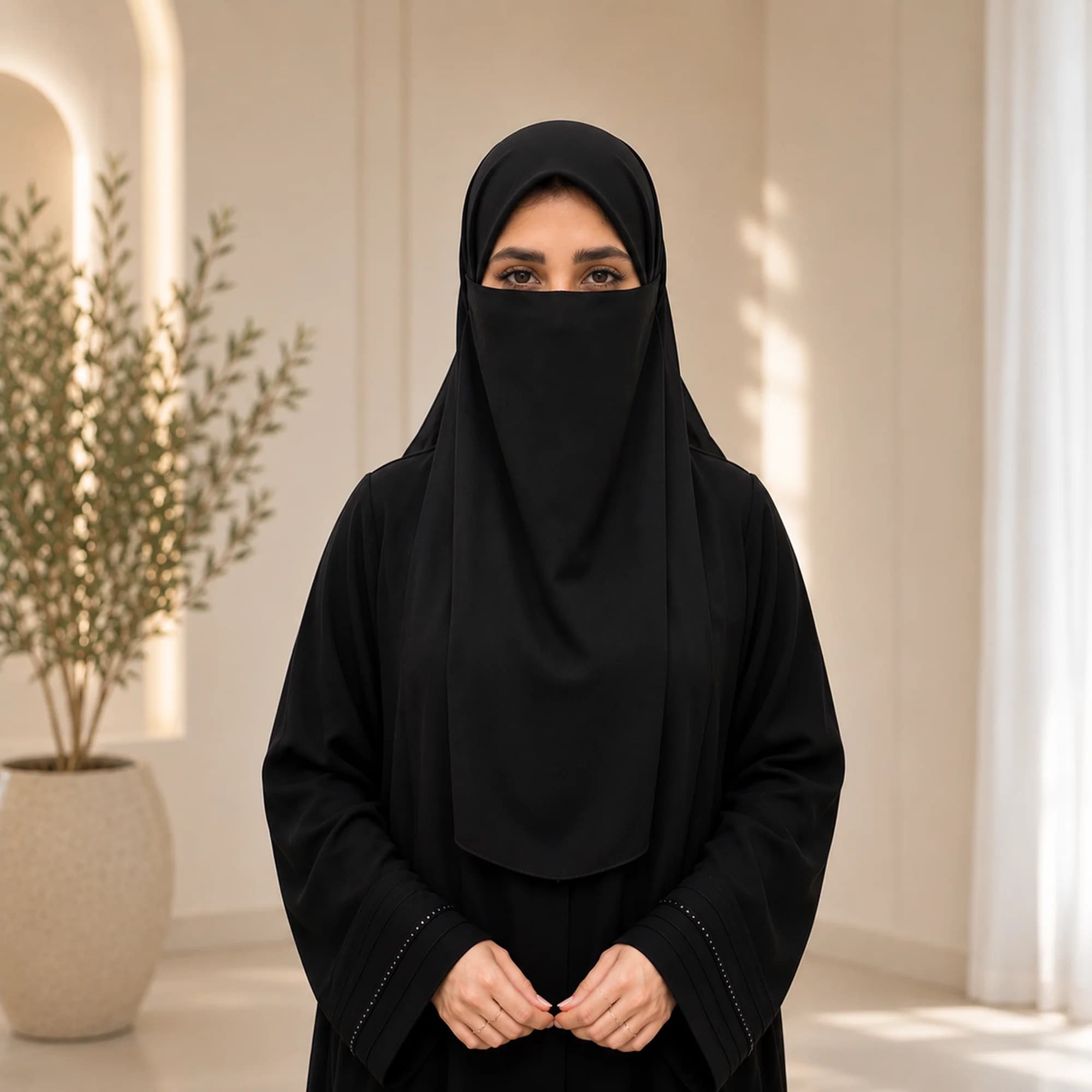 پوشیه نقاب عربی حریر — تصویر ۲
