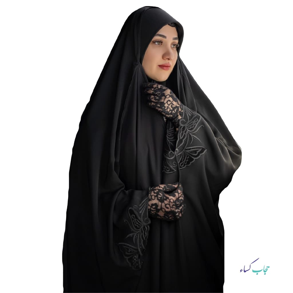 چادر عبا گلدوزی جنس ندا — تصویر ۳