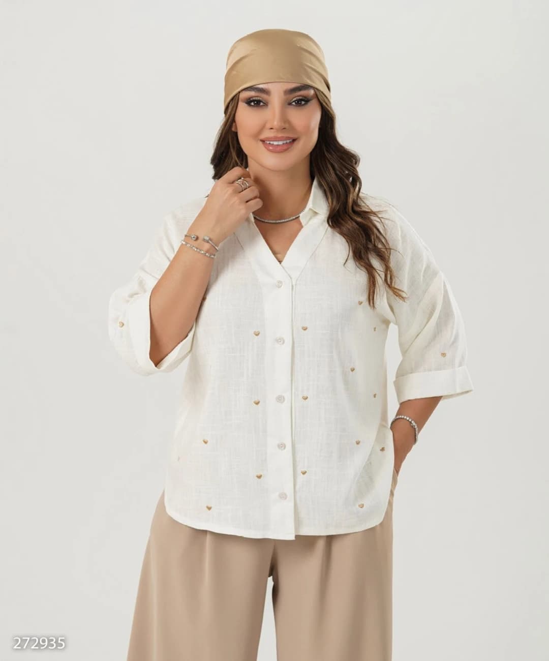 شومیز بغل چاکدار یقه مردانه مدل آکام |کد:7102