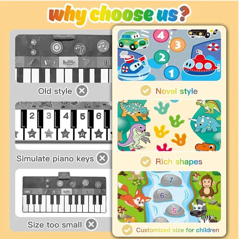 مت کودک موزیکال مدل Baby Toddler Mat طرح حیوانات دریایی کد 75752 — تصویر ۸