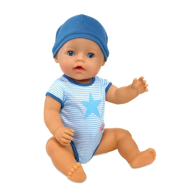 عروسک بیبی بورن مدل Interactive Boy با لباس آبی — تصویر ۳
