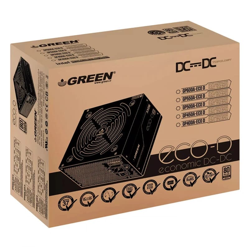 پاور 500 وات گرین مدل GP500A-ECO D — تصویر ۵