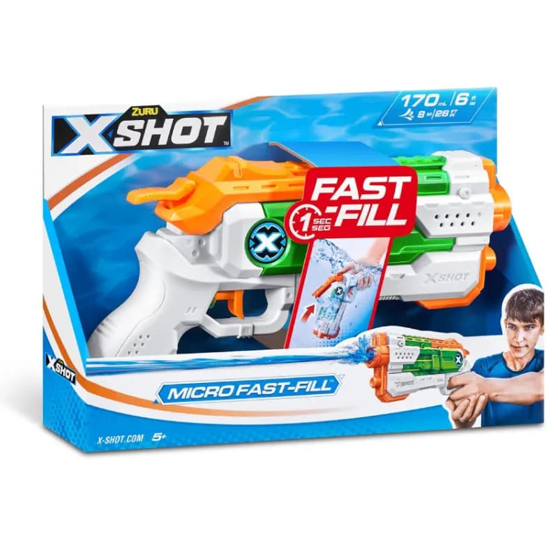 تفنگ آب پاش ایکس شات مدل micro fast fill برند zuru کد 56220 — تصویر ۵