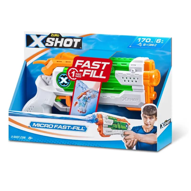 تفنگ آب پاش ایکس شات مدل micro fast fill برند zuru کد 56220 — تصویر ۳