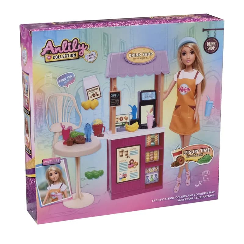 عروسک باربی فروشنده Anlily مدل Drink shop کد 616980 — تصویر ۵