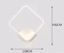 پرفروشترین چراغ دیواری ال ای دی ، لامپ دیواری لوزی سفید ، چراغ دیواری ساده و سبک،لامپ دیواری کنار تخت خواب مدرن — تصویر ۲