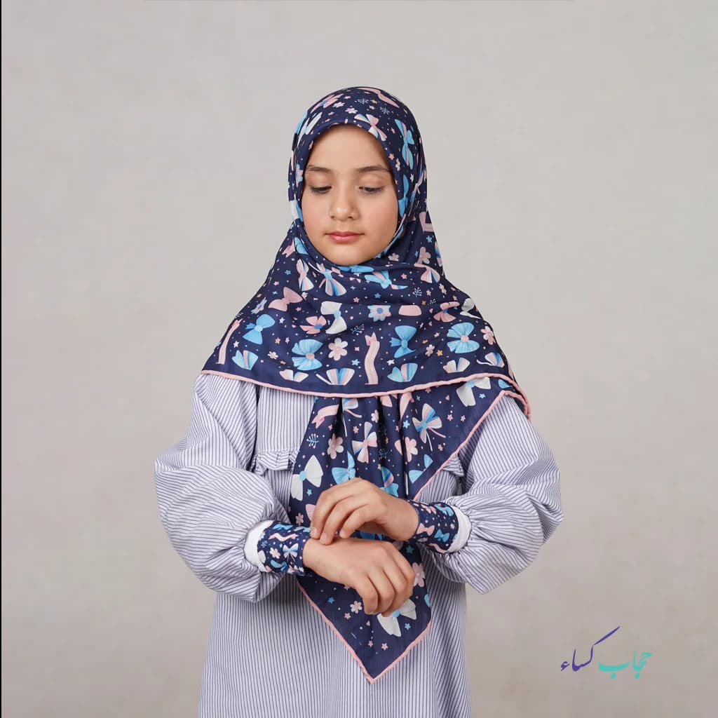 ست روسری و ساق دست نخی دخترانه