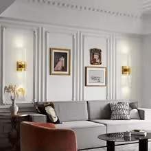 پرفروشترین چراغ دیواری کنار تخت خواب کریستالی ، چراغ حمام آمریکایی لوکس سبک، چراغ دیواری کنار آینه LED مدرن مینیمالیستی — تصویر ۶