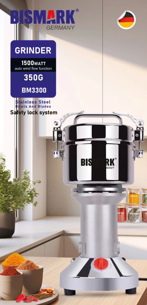 آسیاب بیسمارک مدل BISMARK-BM3300 (اورجینال) – 18 ماه کارت طلایی گارانتی – 60 ماه خدمات پس از فروش معتبر — تصویر ۴