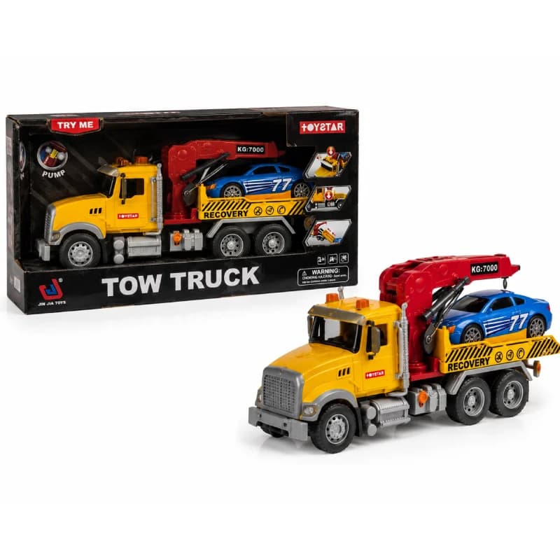 ماشین کامیون یدک کش با بیل قرمز مدل Tow truck کد 666-56