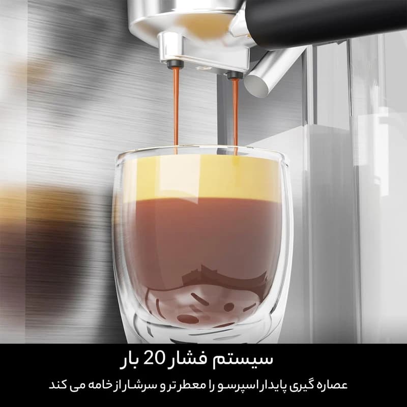 اسپرسو ساز حرفه ای بیسمارک مدل BISMARK-BM2022 (اورجینال) – 18 ماه کارت طلایی گارانتی – 60 ماه خدمات پس از فروش معتبر — تصویر ۴