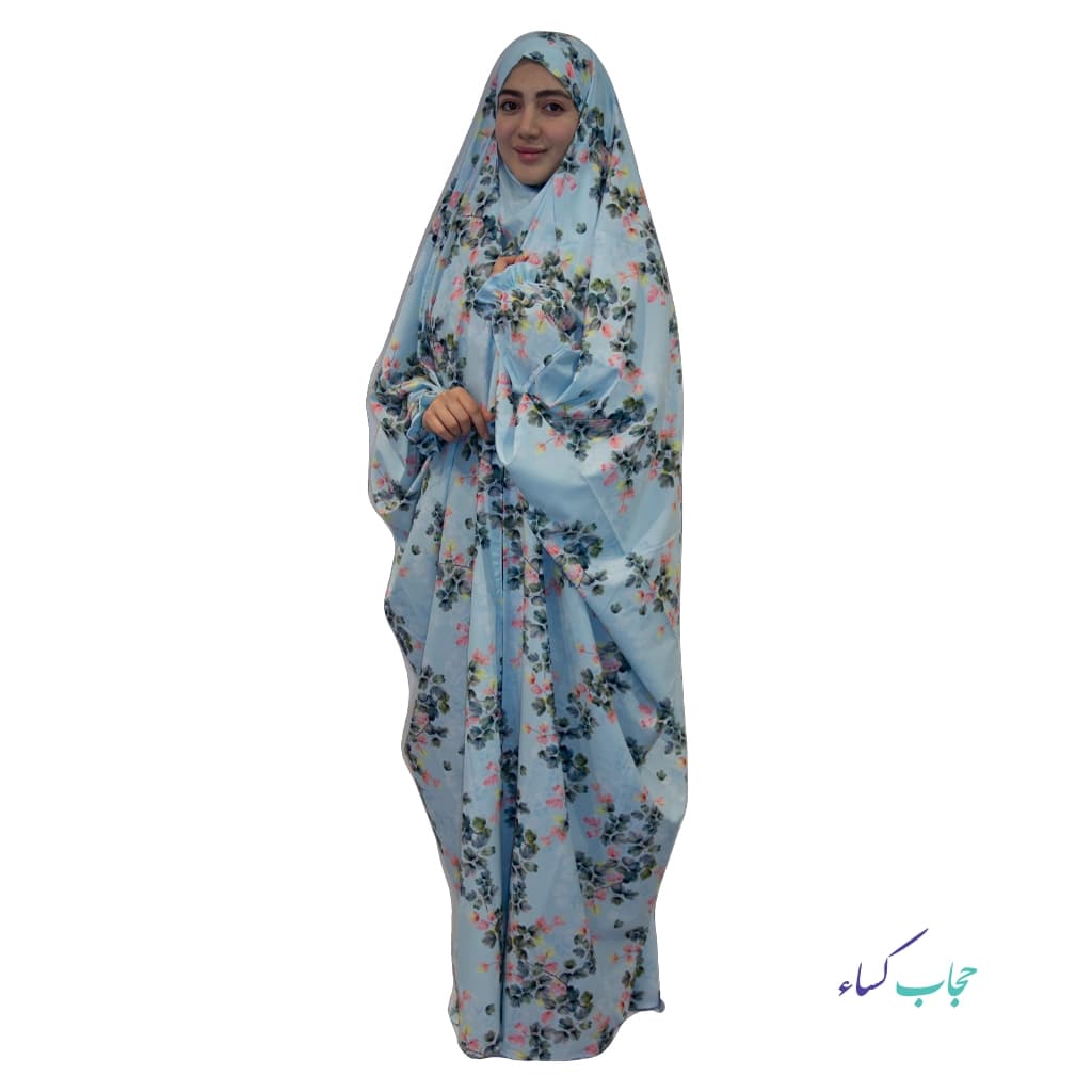 چادر میزبان رنگی مدل یاس آبی