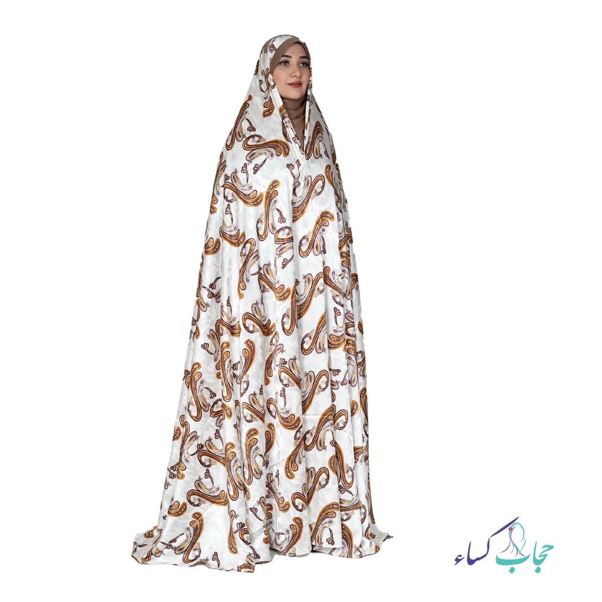 چادر ژاکارد رنگی مدل زنبق