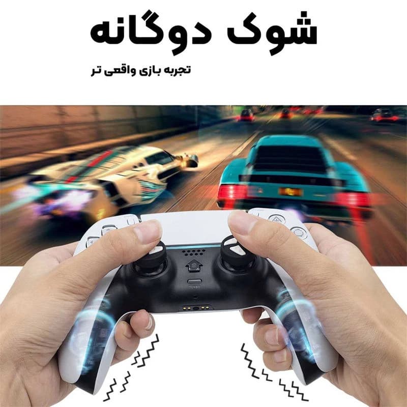 دسته بازی بی سیم طرح PS5 مدل T28 — تصویر ۶