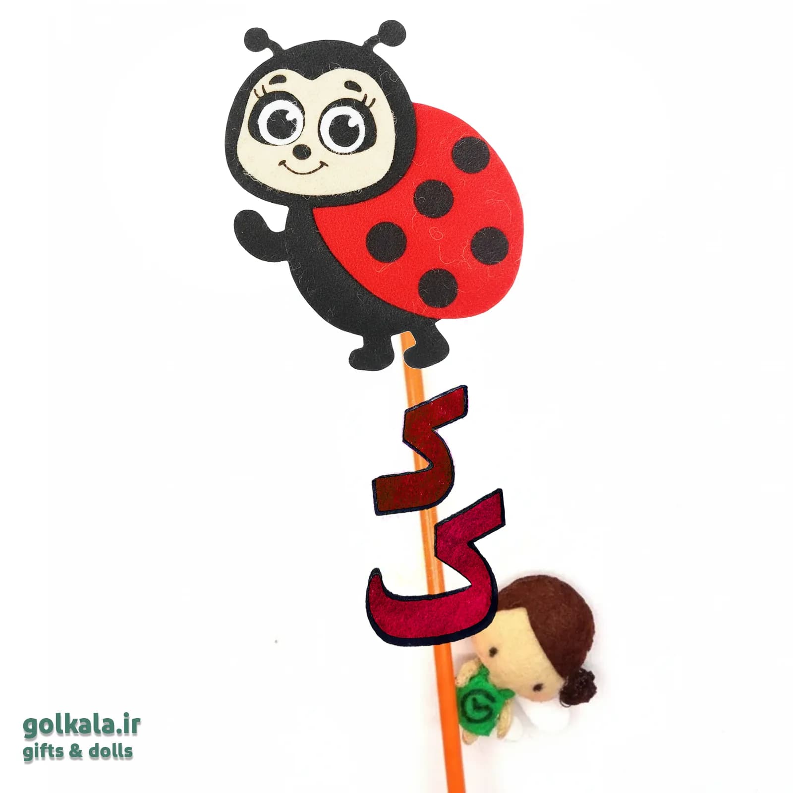 گیفت حرف ک گل کالا و سرمدادی نمدی کفشدوزک مهربون 🐞