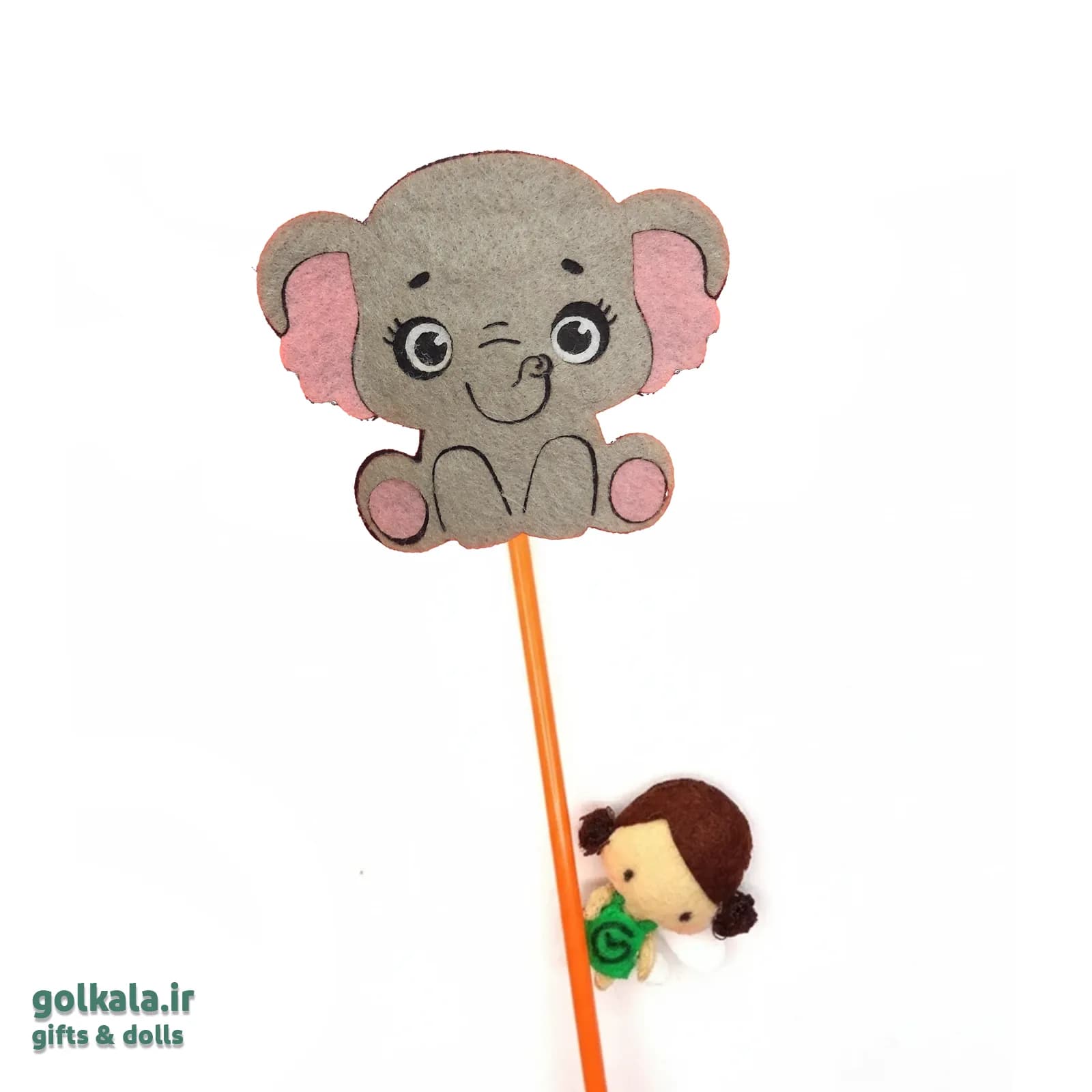 گیفت و ست آموزشی نمدی حرف “ف” گل کالا (مدل فیل دامبو) 🐘 — تصویر ۲