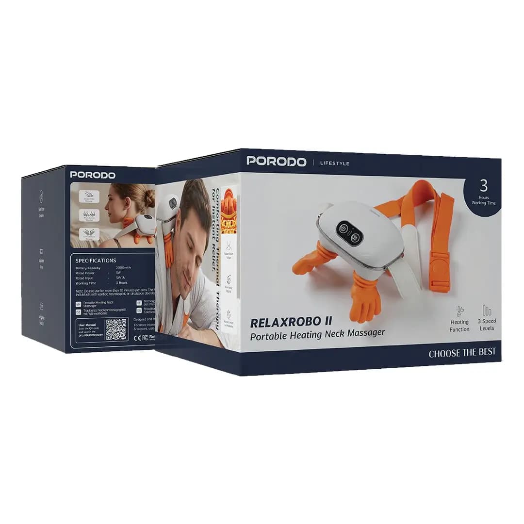 ماساژور گردن حرارتی پرودو مدل Porodo RELAXROBO PDLFSTN7OGWH — تصویر ۲