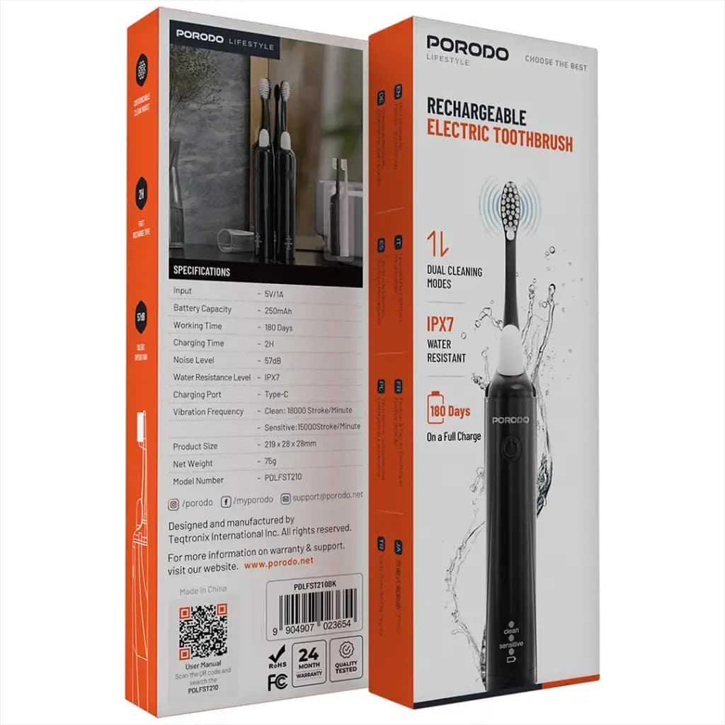 مسواک برقی پرودو مدل Rechargeable Electric Toothbrush PDLFST210 — تصویر ۴
