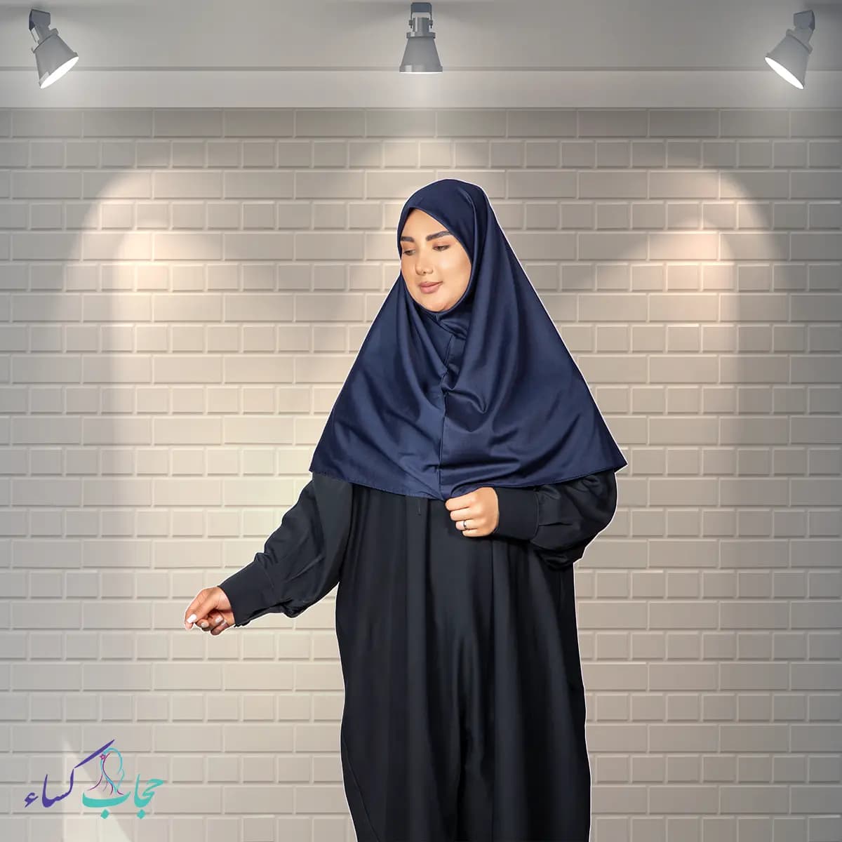 مقنعه ساده مشکی قد 100پاپیروس