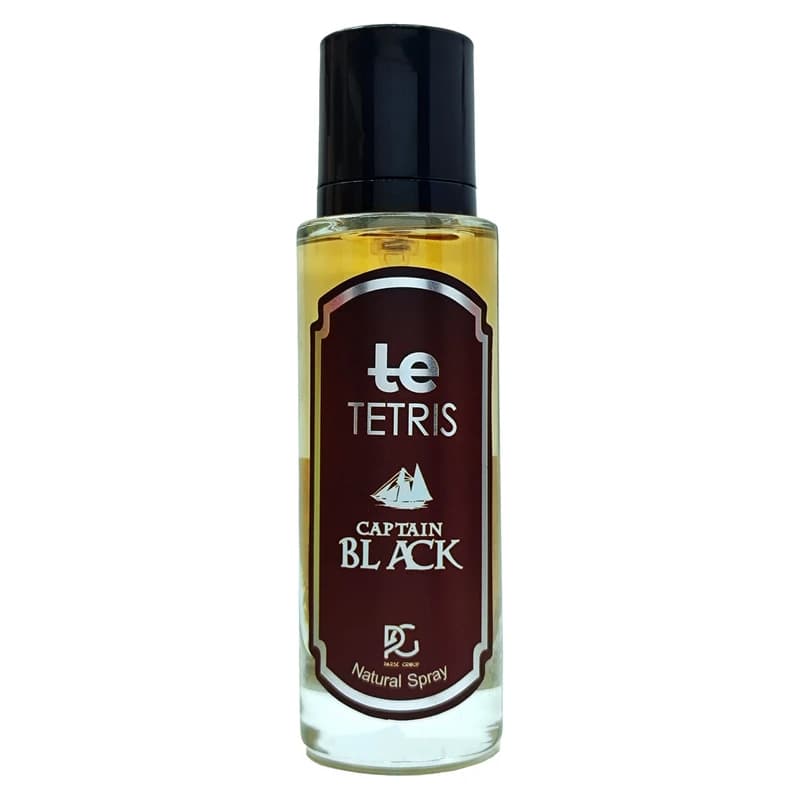 ادکلن مردانه تتریس مدل کاپیتان بلک (CAPTAIN BLACK) جعبه دار حجم 35 میلی لیتر