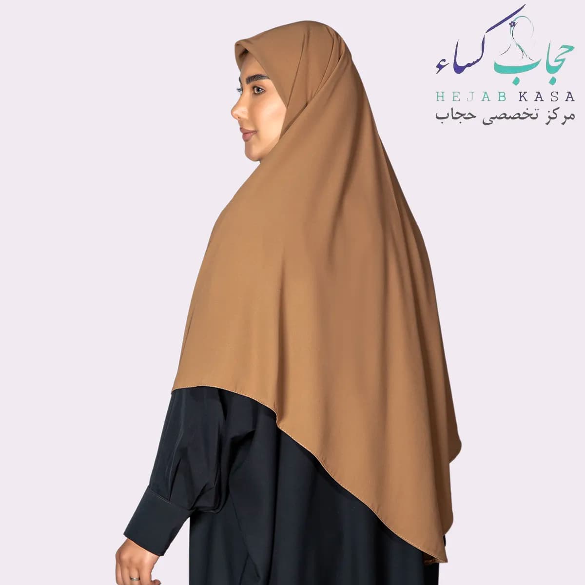 مقنعه کرپ ژاپن دبیری سایز 105 — تصویر ۳