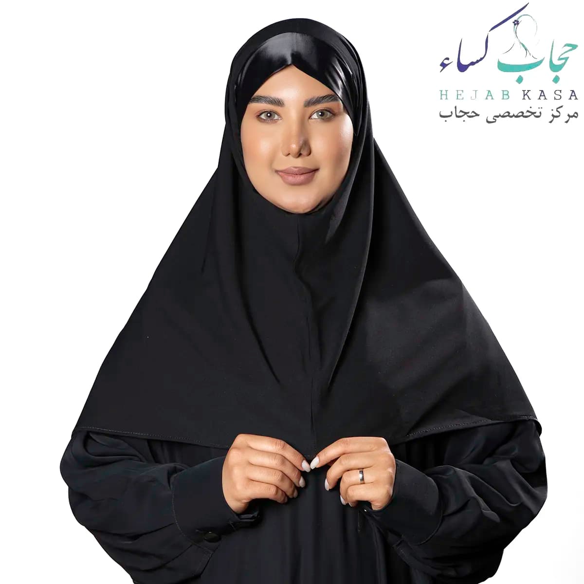 مقنعه کرپ خبرنگاری نقاب ساتن
