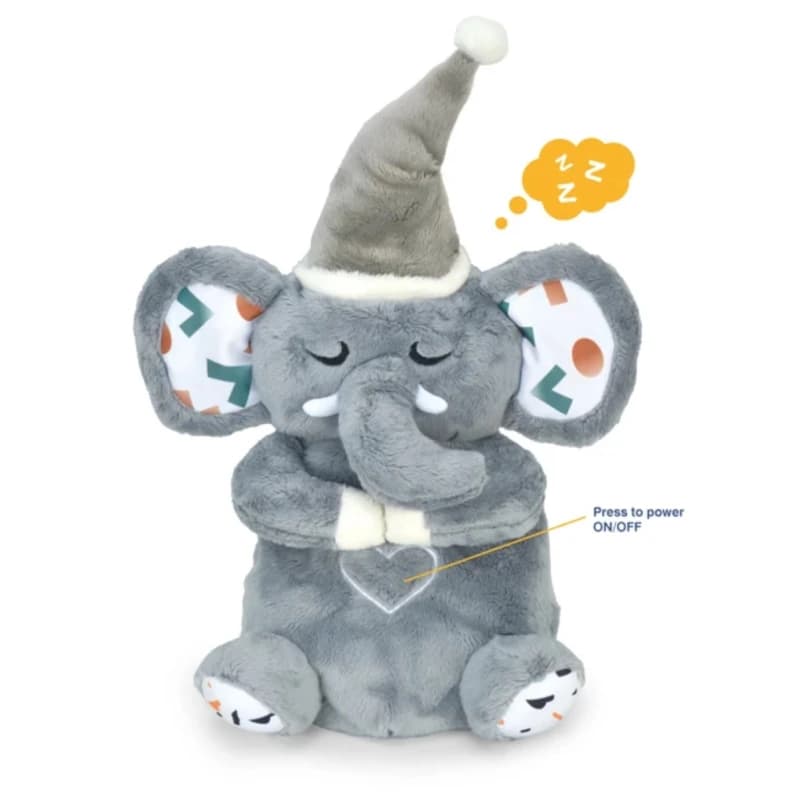 عروسک فیل کلاه دار موزیکال مدل Sleepy elephant چراغدار کد RJ6823A