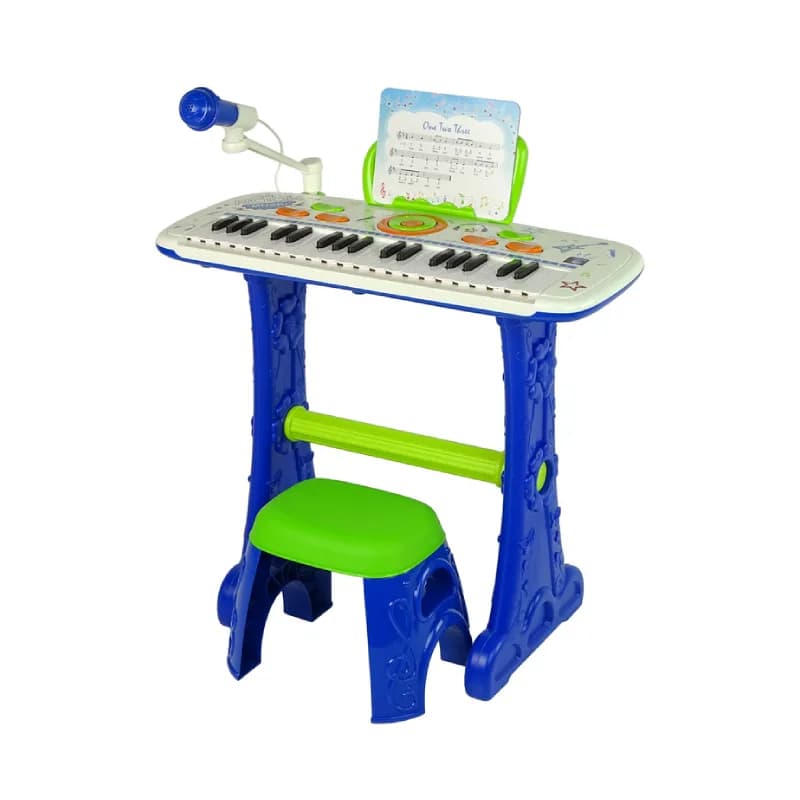 اسباب بازی پیانو با پایه و میکروفون مدل electronic piano کد 8808 — تصویر ۵