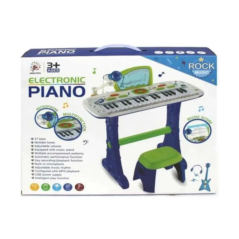 اسباب بازی پیانو با پایه و میکروفون مدل electronic piano کد 8808 — تصویر ۶