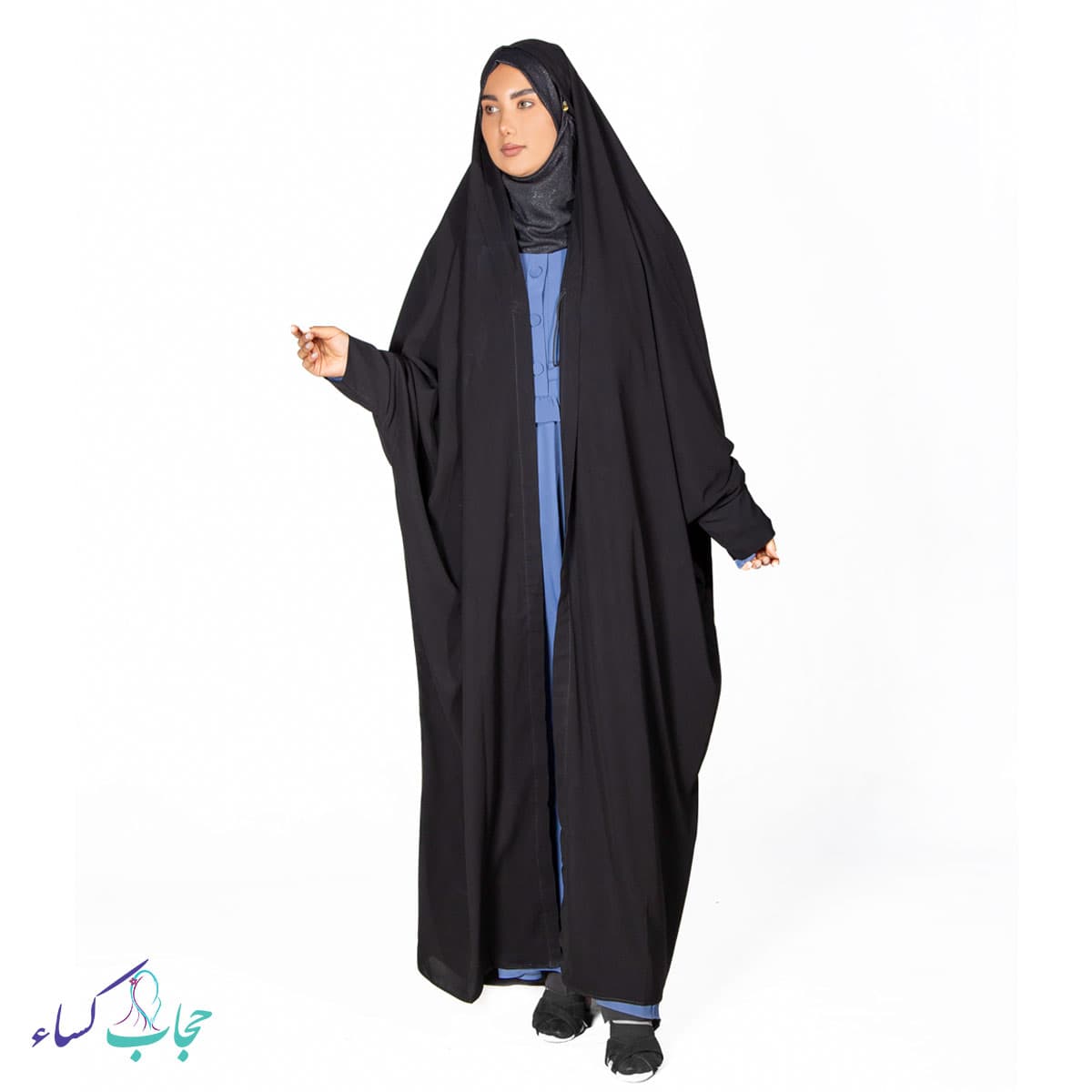 چادر دانشجویی مچ دار ساده – کرپ کره