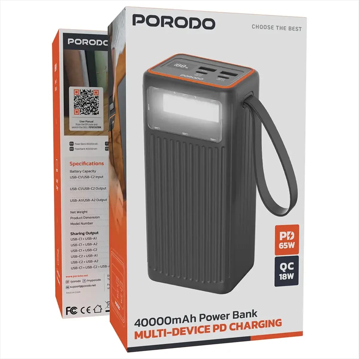 پاوربانک پرودو 40000 میلی آمپر مدل Multi Device PD Charging — تصویر ۲