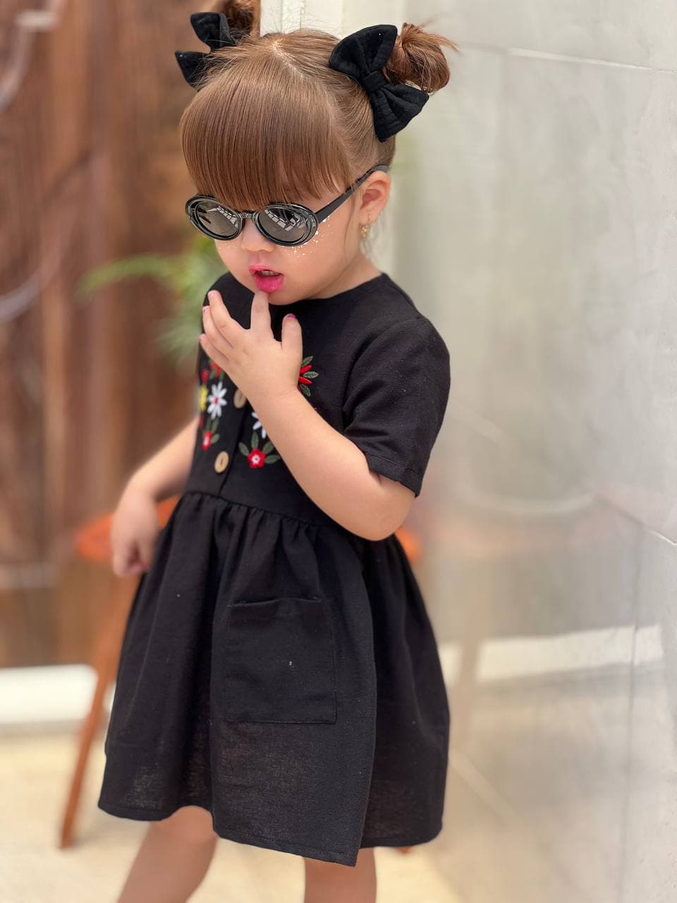 پیراهن مشکی گلدوزی — تصویر ۶