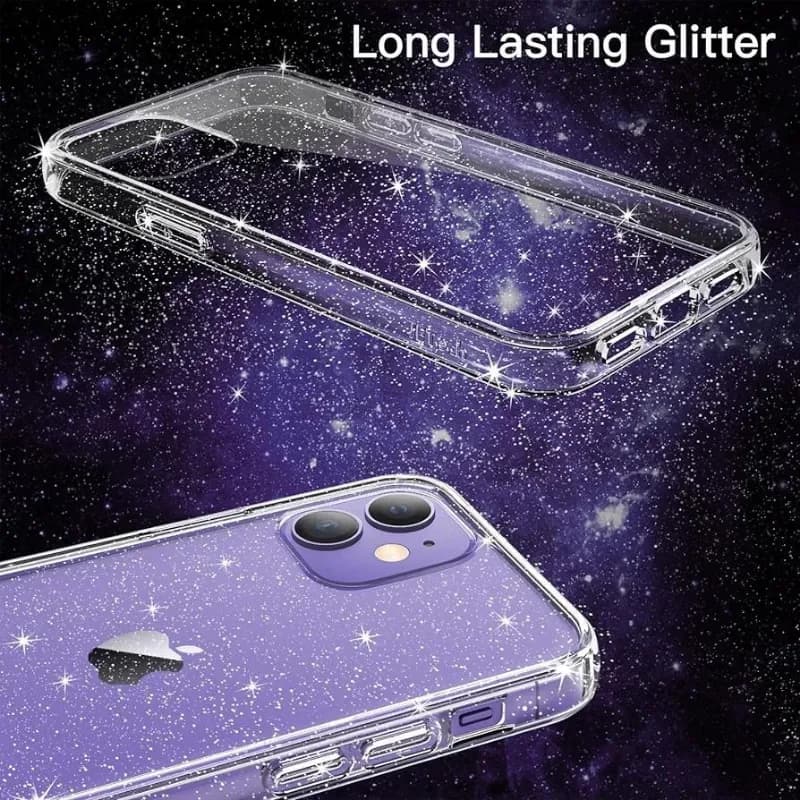 قاب شفاف اکلیلی و براق آیفون 12 مدل Magic – iPhone 12 Magic Clear Shiny Case