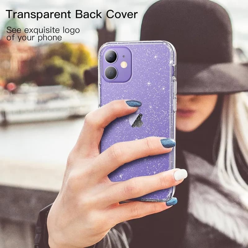 قاب شفاف اکلیلی و براق آیفون 11 مدل Magic – iPhone 11 Magic Clear Shiny Case