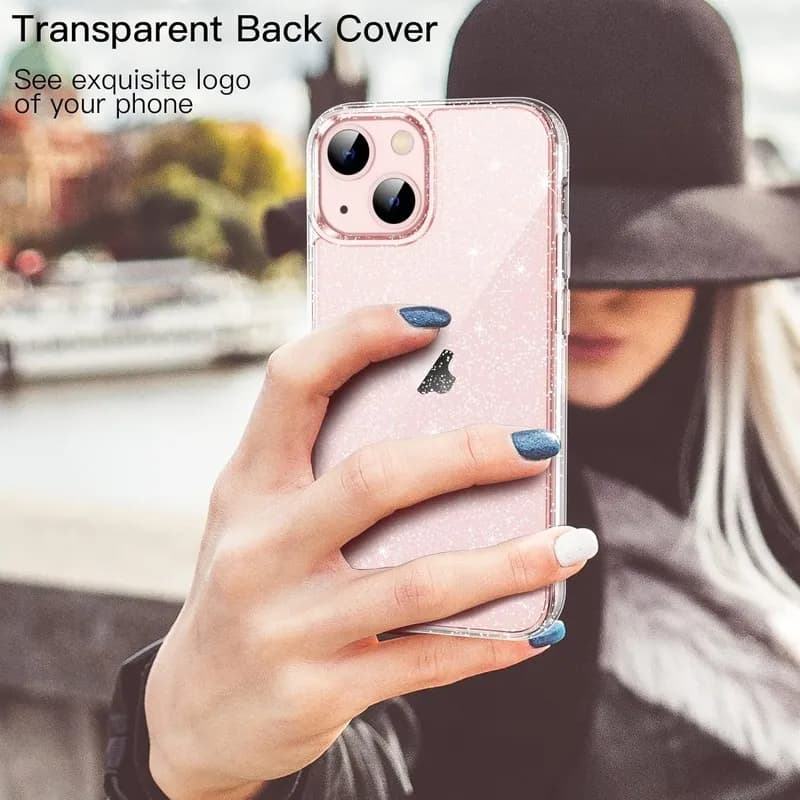 قاب شفاف اکلیلی و براق آیفون 13 مدل Magic – iPhone 13 Magic Clear Shiny Case