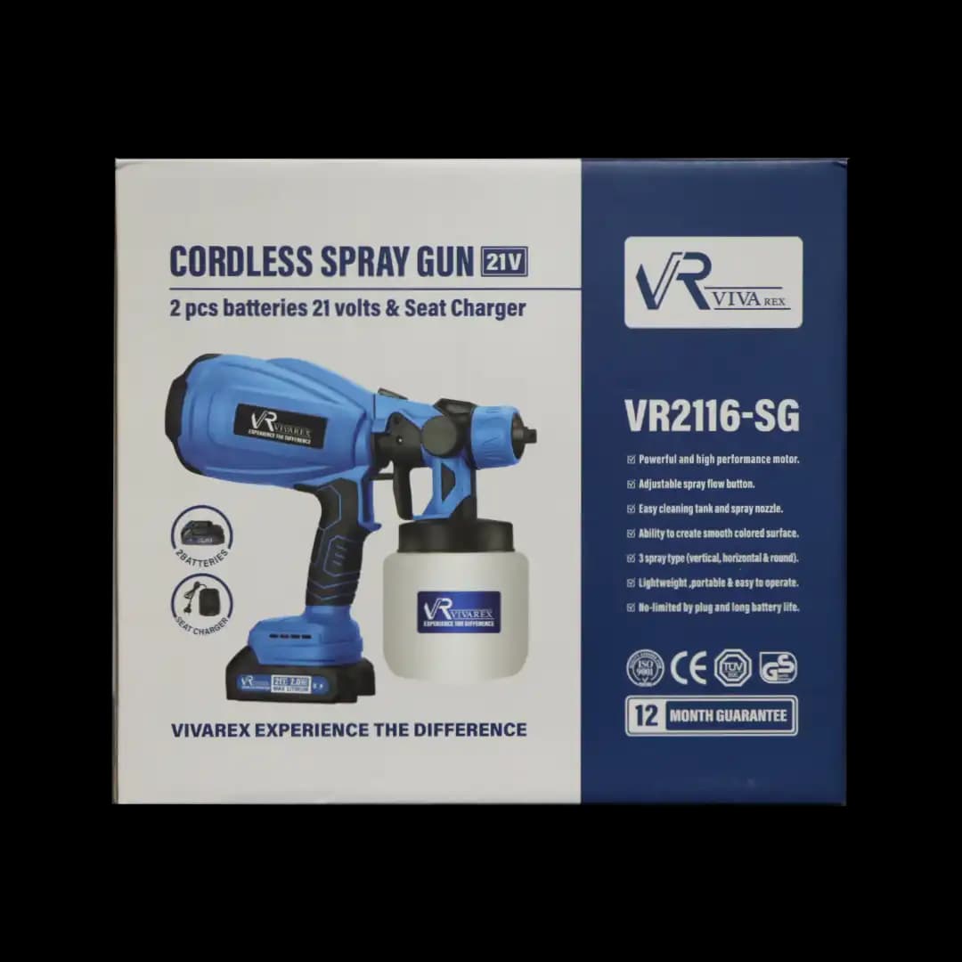 پیستوله رنگ پاش شارژی 21 ولت ویوارکس مدل VR2116-SG — تصویر ۴