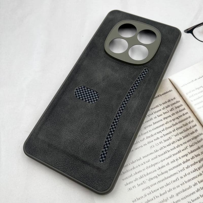 قاب گوشی Redmi Note 15 4G شیائومی Smart Wallet جاکارتی چرم اورجینال کربن اسپرت محافظ لنز دار تیتانیوم کد 492047 — تصویر ۲