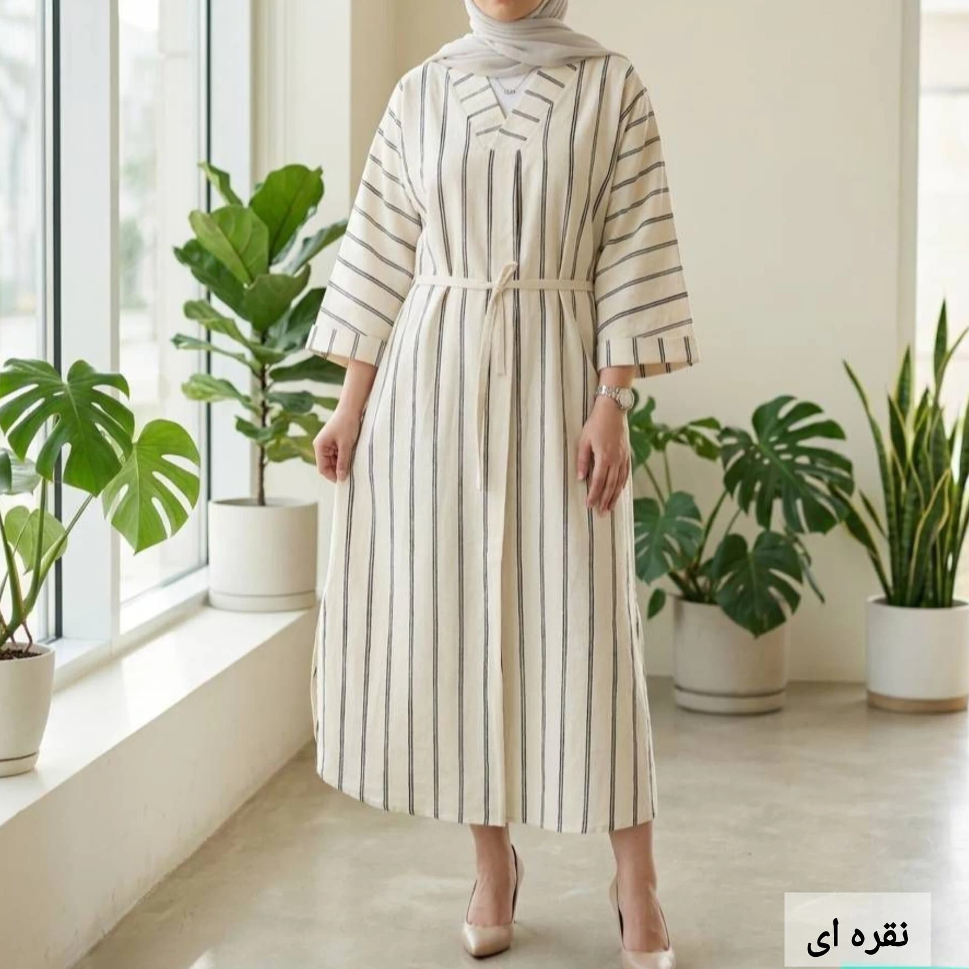 پیراهن لینن ترک درجه یک مدل آراز |کد:6012