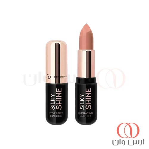 رژ لب جامد آبرسان گلدن رز مدل silky shine hydrating lipstick