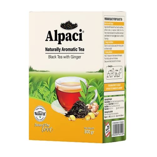 چای سیاه زنجبیل معطر جعبه ای 300 گرمی