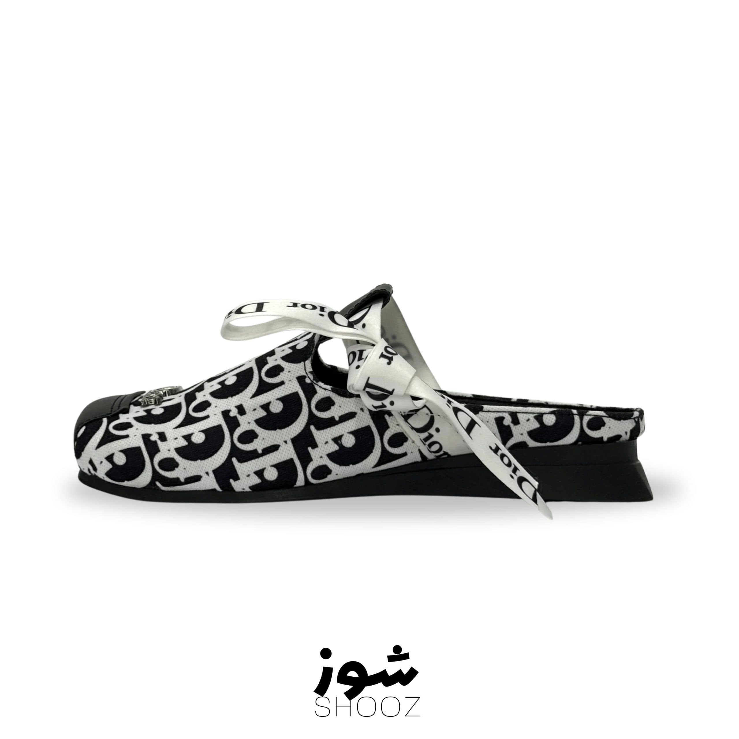 صندل زنانه دیور مشکی سفید