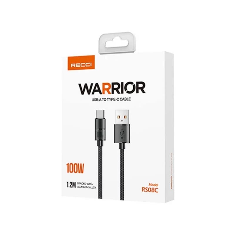 کابل تبدیل USB به USB-C رسی مدل RS08C طول 1.2 متر