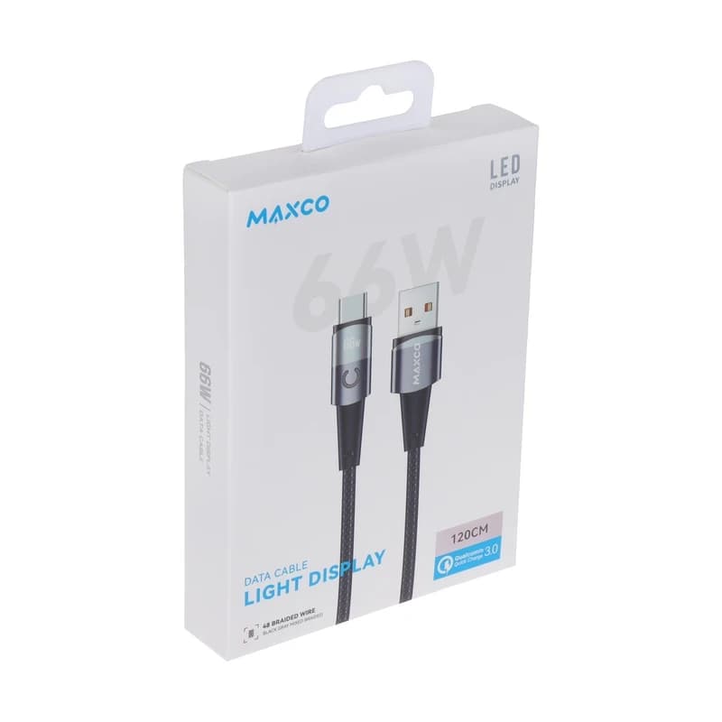 کابل شارژ 66 وات USB به تایپ سی به طول 1.2 متر Maxco مدل MS07C