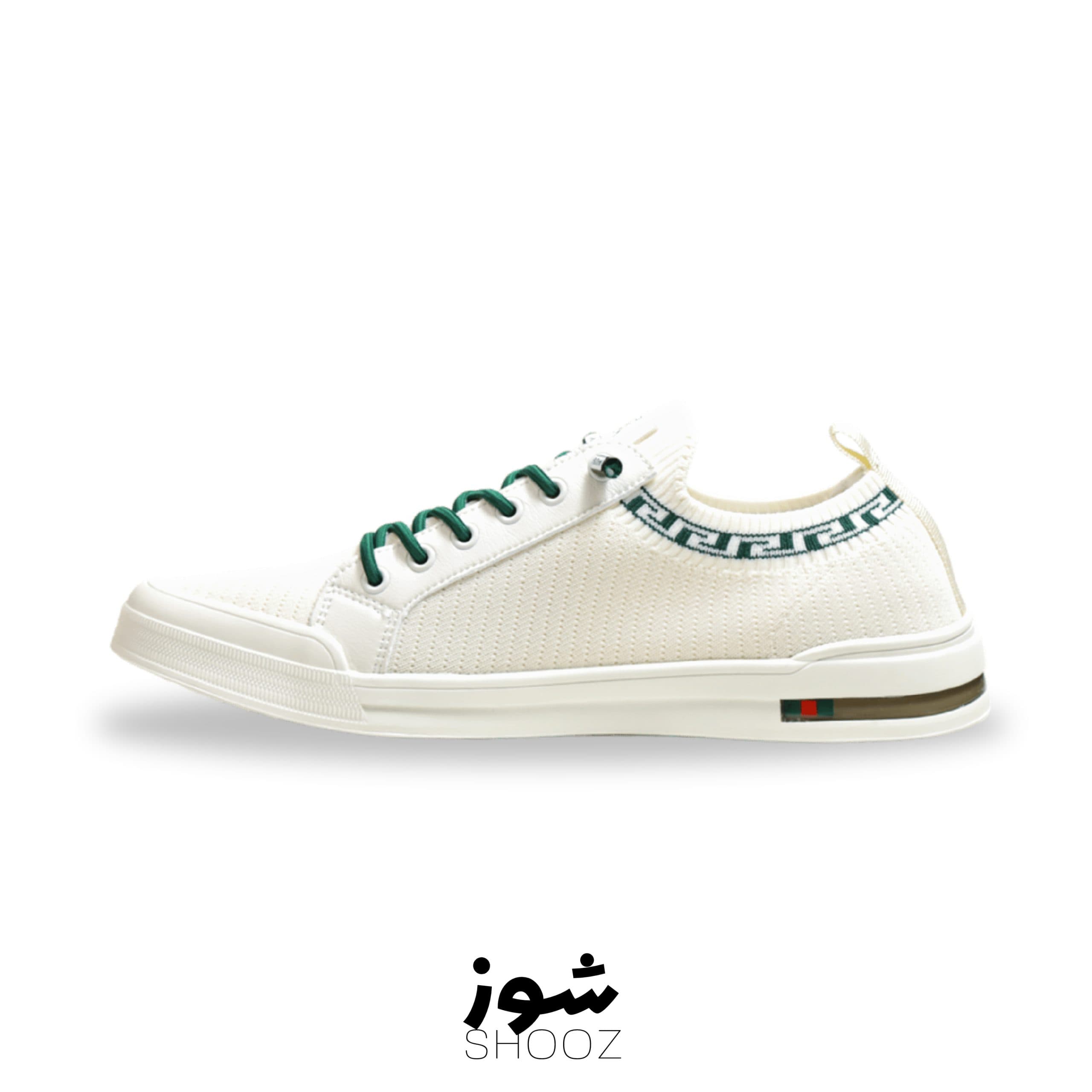 کتونی گوچی جورابی کرم سبز