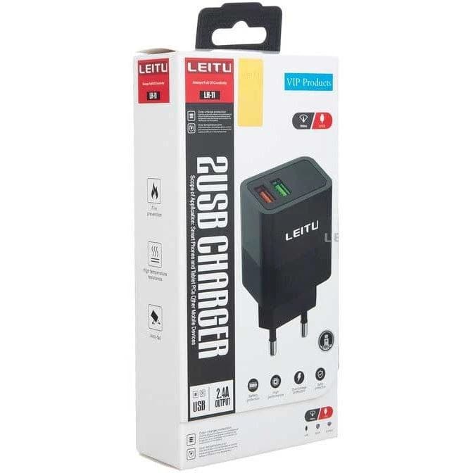 شارژر دیواری موبایل لیتو Leitu LH-11 با کابل Type-C — تصویر ۳