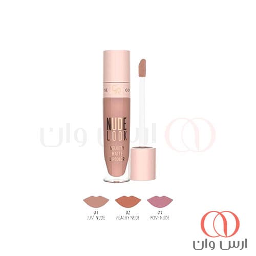 رژ لب مایع و مات گلدن رز سری نود لوک Nude Look — تصویر ۲