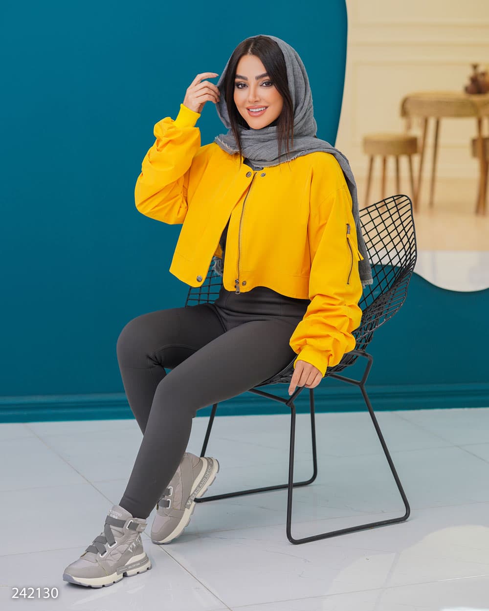 کراپ کت زنانه مدل آیاز کد 5002421